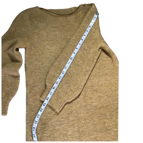 Vera Moda Balloon Sleeve Knit Sweater Dress  in Wheat Size Small (Fits like a M) - Picture 8 of 16